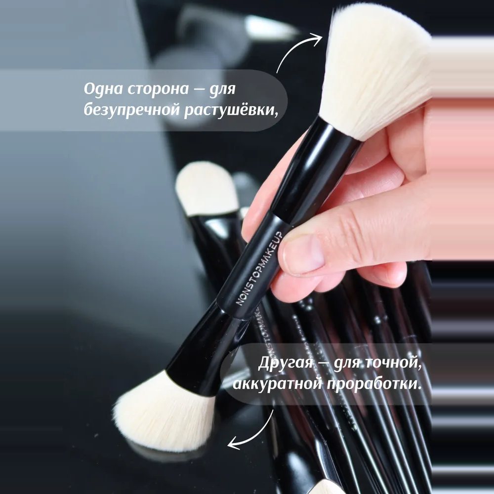 Двусторонняя кисть для румян и контуринга "Sculpt & Glow Blush Brush" — фото 2